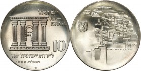 Israel
WORLD COINS

Israel. 10 lirot 1968 

Rocznica Ponownego Zjednoczenia Jerozolimy.Pięknie zachowane.Krause 51

Details: 26 g Ag. 900 
Con...