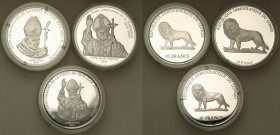 Republic of Congo
WORLD COINS

Kongo. 10 francs 2000, 2003 - Pope John Paul II, group 3 coins 

Menniczy stan zachowania.

Details: 3 x 25,00 g...