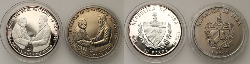 Cuba
WORLD COINS

Kuba. 1 - 10 peso 1996 - Pope John Paul II, group 2 coins ...