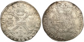 Netherlands
WORLD COINS

Netherlands. Albert & Isabela (1598-1621). Patagon b.d., Tournai-Doornik 

Awers przyzwoicie zachowany, rewers lekko wyt...