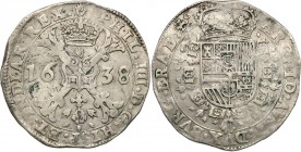 Netherlands
WORLD COINS

Netherlands, Brabant. Filip IV (1621-1665). Patagon 1638, Antwerpia 

Patyna, resztki połysku w tle.Davenport4462; Delmo...
