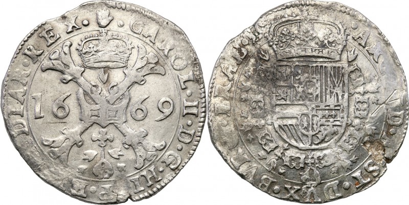 Netherlands
WORLD COINS

Netherlands, Brabant. Karol II (1665-1700). Patagon ...