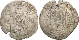 Netherlands
WORLD COINS

Netherlands, Flandren. Filip IV (1621-1665). 1/4 patagona 1631 

Pęknięty krążek. Patyna.Delmonte 313

Details: 6,62 g...