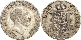 Germany / Prussia
WORLD COINS

Germany, Hanower Ernest August I (1837-1851). Taler (Thaler) 1848 A, Berlin 

Patyna. Moneta rzadziej pojawiająca ...