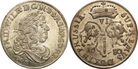 Germany / Prussia
WORLD COINS

Germany, Prusy - Fryderyk Wilhelm (1640-1688). Szóstak 1680, Królewiec 

Piękny stan zachowania. Połysk.Schrötter ...