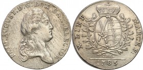 Germany / Prussia
WORLD COINS

Germany, Saxony. Frederick Augustus III (1763-1806). Taler (Thaler) 1785 IEC, Dresden 

Niewielkie wady mennicze n...