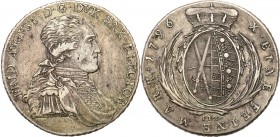 Germany / Prussia
WORLD COINS

Germany, Saxony. Frederick Augustus III (1763-1806). Taler (Thaler) 1796 IEC, Dresden 

Zielonkawa patyna.Davenpor...