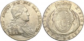 Germany / Prussia
WORLD COINS

Germany, Saxony. Frederick Augustus III (1763-1806). Taler (Thaler) 1805 SGH, Dresden 

Ładny egzemplarz, delikatn...