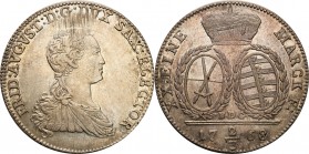 Germany / Prussia
WORLD COINS

Germany, Saxony. Frederick Augustus III. Gulden 2/3 Taler (Thaler) 1768 EDC, Dresden 

Piękny blask menniczy, subt...