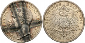 Germany / Prussia
WORLD COINS

Germany, Hesja - Darmstadt. 3 mark 1910 A, Berlin 

Rzadka trzymarkówka nieczęsto spotykana na aukcjach.Miejscowa ...
