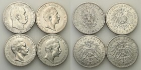 Germany / Prussia
WORLD COINS

Germany, Prusy. 5 mark 1876, 1903, 1907 A, Berlin, group 4 coins 

Zestaw 4 monet. Przyzwoicie zachowane. Stan 3 d...