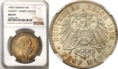 Germany / Prussia
WORLD COINS

Germany, Saxony. 5 mark 1902 E, Muldenhütten NGC MS63+ - EXCELLENT 

Wyśmienity egzemplarz. Blask menniczy, koloro...