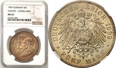 Germany / Prussia
WORLD COINS

Germany, Saxony. 5 mark 1909 NGC MS65 - EXCELLENT 

Kolorowa patyna, mocny połysk menniczy, świetne detale.Mennicz...