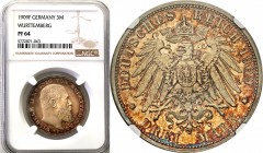 Germany / Prussia
WORLD COINS

Germany, Wuerttemberg. 3 mark 1909 F, Stuttgart NGC PF64 (2 MAX) 

Druga najwyższa nota gradingowa na świecie. Tyl...