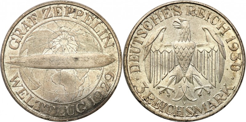 Germany / Prussia
WORLD COINS

Germany. 3 mark 1930 A, Berlin - Zeppelin 

...