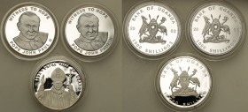Uganda
WORLD COINS

Uganda. 1000 - 10.000 shillings 1993-2002 - Pope John Paul II, group 3 coins 

Menniczy stan zachowania.

Details: 2 x 29,2...