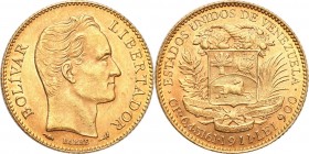 Venezuela
WORLD COINS

Wenezuela. 20 Bolivares 1911 

Pięknie zachowane.Friedberg 5

Details: 6,45 g Au .900 
Condition: 1 (UNC)