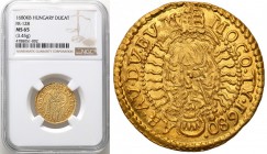 Hungary and Transylvania
WORLD COINS

Hungary. Leopold I (1657-170) Ducat (dukaten) 1680 KB, Kremnica NGC MS65 (MAX) - PIĘKNY 

Najwyższa nota gr...