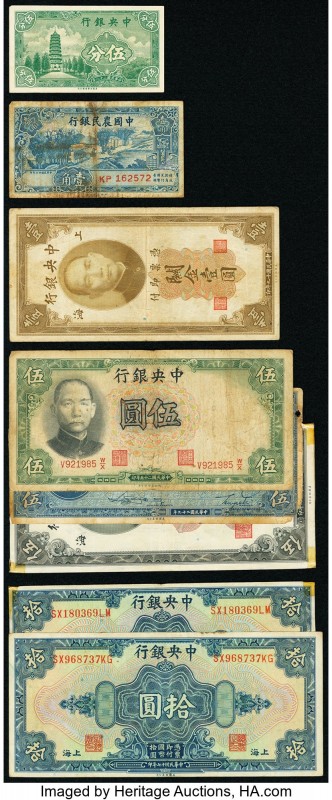 A Sizable Offering of Circulated Issues from the Central Bank of China. Very Goo...