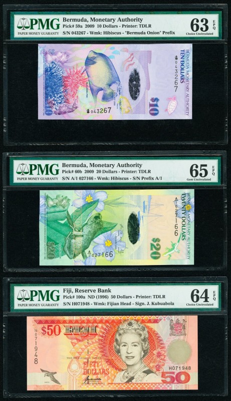 Fiji Reserve Bank of Fiji 50 Dollars ND (1996) Pick 100a PMG Choice Uncirculated...