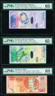 Fiji Reserve Bank of Fiji 50 Dollars ND (1996) Pick 100a PMG Choice Uncirculated 64 EPQ; Bermuda Monetary Authority 10; 20 Dollars 2009 Pick 59a; 60b ...