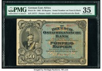 German East Africa Deutsch-Ostafrikanische Bank 50 Rupien 15.6.1905 Pick 3b PMG Choice Very Fine 35. 

HID09801242017

© 2020 Heritage Auctions | All ...