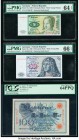 Germany Deutsche Bundesbank 5 Deutsche Mark 9.1.1960 Pick 18a PMG Choice Uncirculated 64 EPQ; Germany Federal Republic 10 Deutsche Mark 2.1.1960 Pick ...