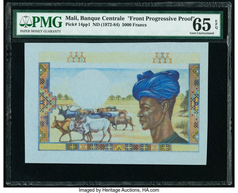 Mali Banque Centrale du Mali 5000 Francs ND (1972-84) Pick 14pp1 Front Progressi...