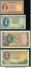 South Africa South African Reserve Bank 10 Shillings; 5 Pounds; 2; 20 Rand 1951-1961 Pick 91c; 96c; 105b; 108a About Uncirculated or Better. 

HID0980...