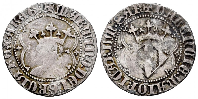 Corona de Aragón. Martín I (1396-1410). 1 real. Valencia. (Cru-527 variante). Ag...