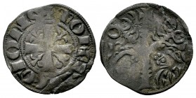 Reino de Castilla y León. Fernando III (1217-1252). Dinero. León. (Bautista-329). Ve. 0,66 g. Escasa . MBC. Est...120,00. English: Kingdom of Castille...