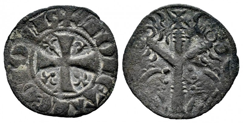 Reino de Castilla y León. Fernando III (1217-1252). Dinero. León. (Bautista-329....