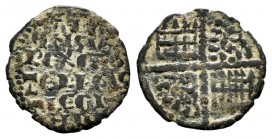 Reino de Castilla y León. Alfonso X (1252-1284). Óbolo de seis líneas. Sin ceca. (Bautista-381). Ae. 0,44 g. MBC. Est...50,00. English: Kingdom of Cas...