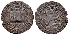 Reino de Castilla y León. Juan II (1406-1454). Blanca. Coruña. (Bautista-813.1). Ve. 2,12 g. Venera antigua bajo castillo. MBC. Est...35,00. English: ...