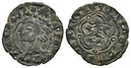 Reino de Castilla y León. Juan II (1406-1454). Cornado. Burgos. (Bautista-826.2). Ve. 0,66 g. Con B entre dos estrellas debajo del busto. Escasa. MBC....