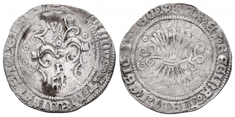 Fernando e Isabel (1474-1504). 1/2 real. Segovia. (Cal 2008-458). Ag. 1,51 g. Ac...