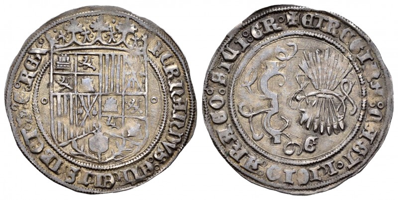 Fernando e Isabel (1474-1504). 1 real. Granada. (Cal 2008-316). Ag. 3,40 g. Leye...
