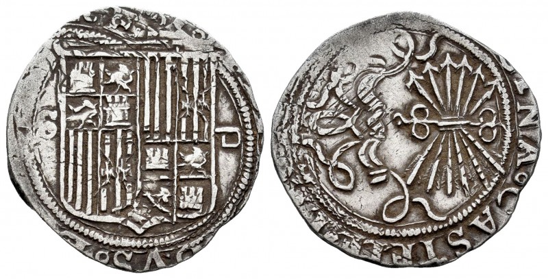 Fernando e Isabel (1474-1504). 1 real. Sevilla. (Cal 2008-439.1). Ag. 3,34 g. MB...