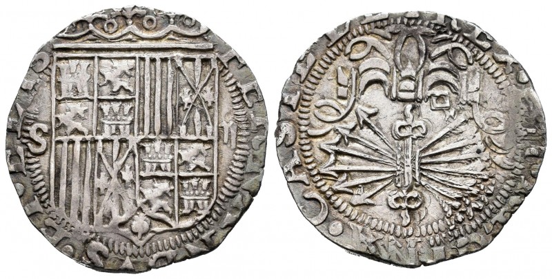 Fernando e Isabel (1474-1504). 2 reales. Sevilla. (Cal 2008-265). (Cal 2019-523)...