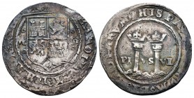Juana y Carlos (1504-1555). 1 real. México. G. (Cal 2008-139). (Cal 2019-65). Ag. 3,17 g. BC+. Est...50,00. English: Charles-Joanna (1504-1555). 1 rea...