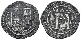 Juana y Carlos (1504-1555). 2 reales. México. L. (Cal 2008-117). (Cal 2019-101). Ag. 6,57 g. MBC. Est...120,00. English: Charles-Joanna (1504-1555). 2...