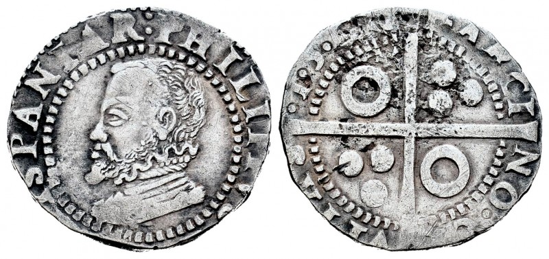 Felipe II (1556-1598). Croat. 15 _ _. Barcelona. (Cal 2008-tipo 379). (Cal 2019-...