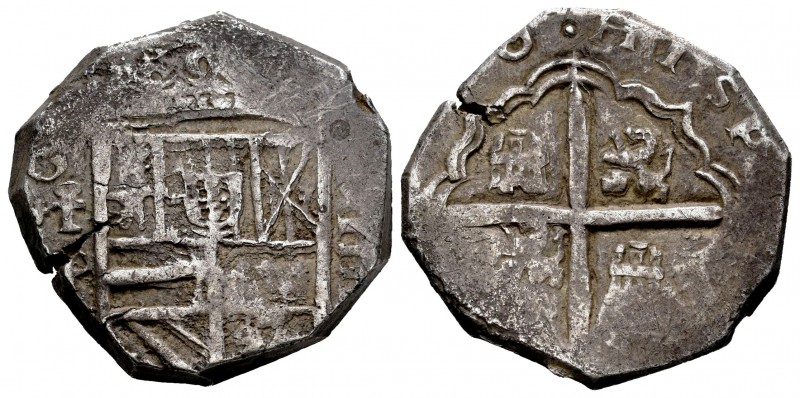 Felipe III (1598-1621). 4 reales. ¿1618?. Toledo. P. (Cal 2008-855). Ag. 13,46 g...