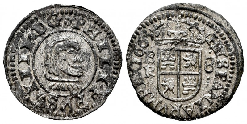 Felipe IV (1621-1665). 8 maravedís. 1663. Burgos. R. (Cal 2019-440). Ae. 1,45 g....