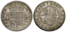Felipe V (1700-1746). 2 reales. 1723. Segovia. F. (Cal 2008-1404). (Cal 2019-958). Ag. 5,89 g. MBC+/MBC. Est...90,00. English: Philip V (1700-1746). 2...