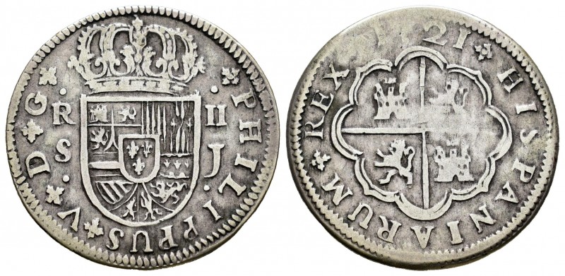 Felipe V (1700-1746). 2 reales. 1721. Sevilla. J. (Cal 2008-1423). (Cal 2019-979...
