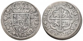 Felipe V (1700-1746). 2 reales. 1724. Sevilla. J. (Cal 2008-1426). (Cal 2019-982). Ag. 4,96 g. MBC-/BC+. Est...15,00. English: Philip V (1700-1746). 2...
