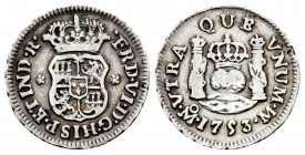 Fernando VI (1746-1759). 1/2 real. 1753. México. M. (Cal 2008-666). (Cal 2019-86). Ag. 1,60 g. MBC. Est...45,00. English: Ferdinand VI (1746-1759). 1/...