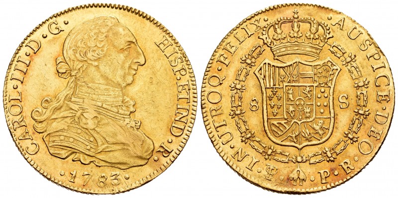 Carlos III (1759-1788). 8 escudos. 1783. Potosí. PR. (Cal 2008-2076). (Cal 2019-...