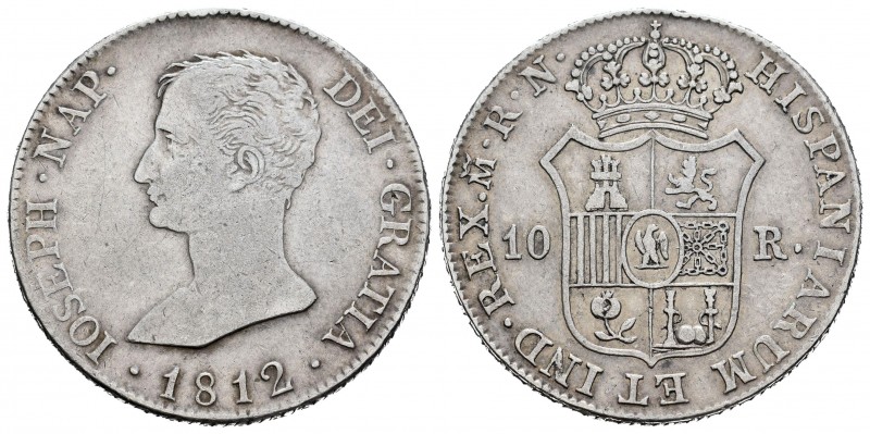 José Napoleón (1808-1814). 10 reales. 1812. Madrid. AI. (Cal 2008-40). (Cal 2019...